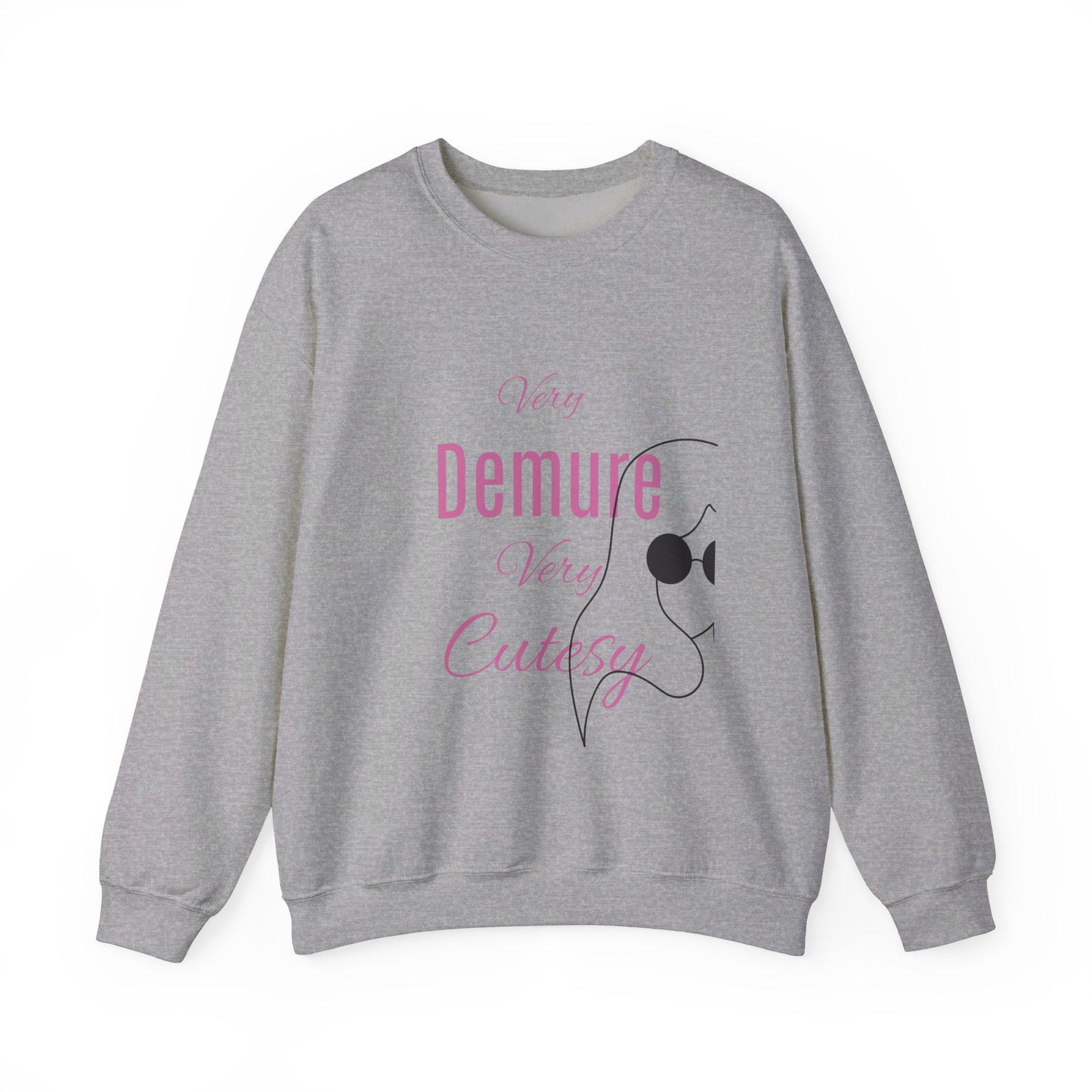 Female Trendy Crewneck Sweatshirt - Comfy Demure Sweater