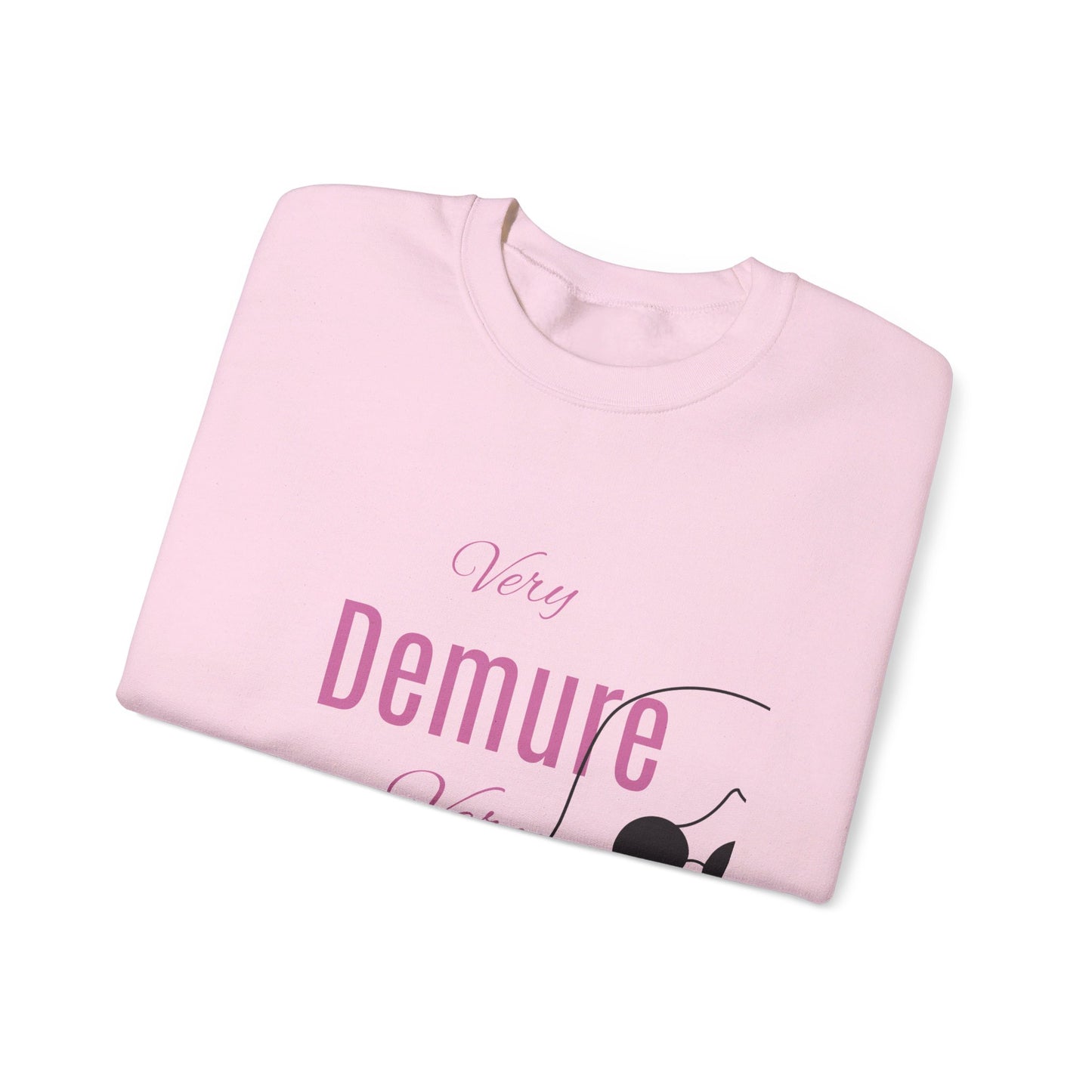 Female Trendy Crewneck Sweatshirt - Comfy Demure Sweater