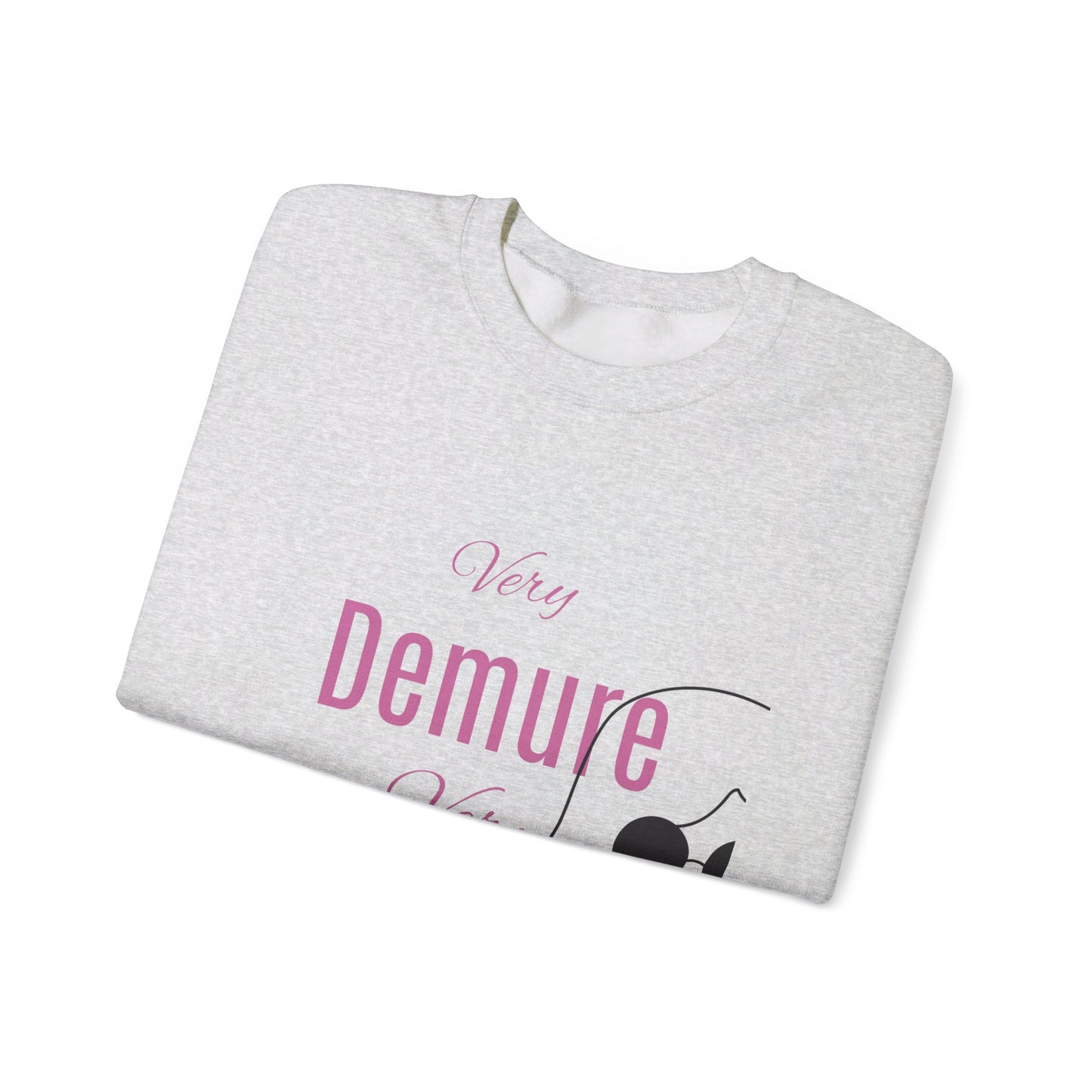 Female Trendy Crewneck Sweatshirt - Comfy Demure Sweater